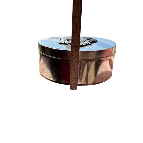 Round Metzke Pewter Round Tin, Vintage 1970s, Gray Tin Sand Dollar Pewter Lid - Picture 10 of 10